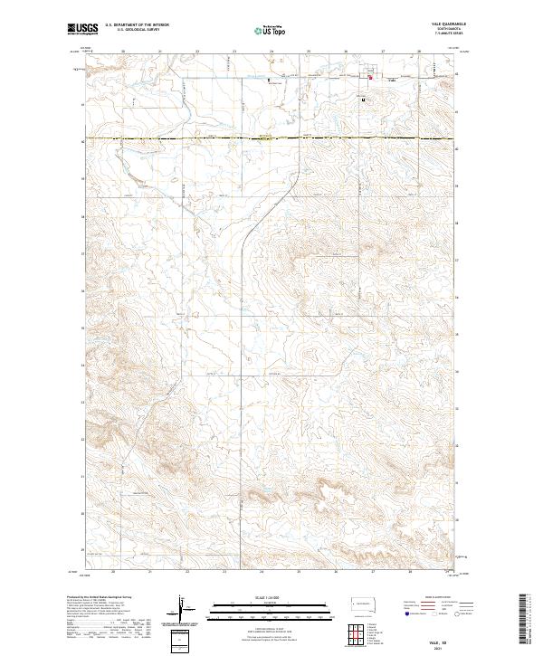 Vale, SD — USGS 7.5-minute topo (2021)
