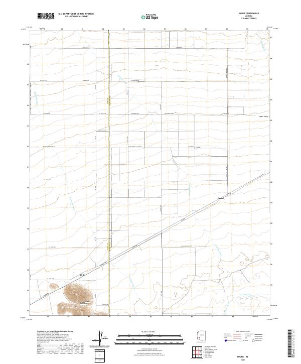 Hyder, AZ — USGS 7.5-minute topo (2021)