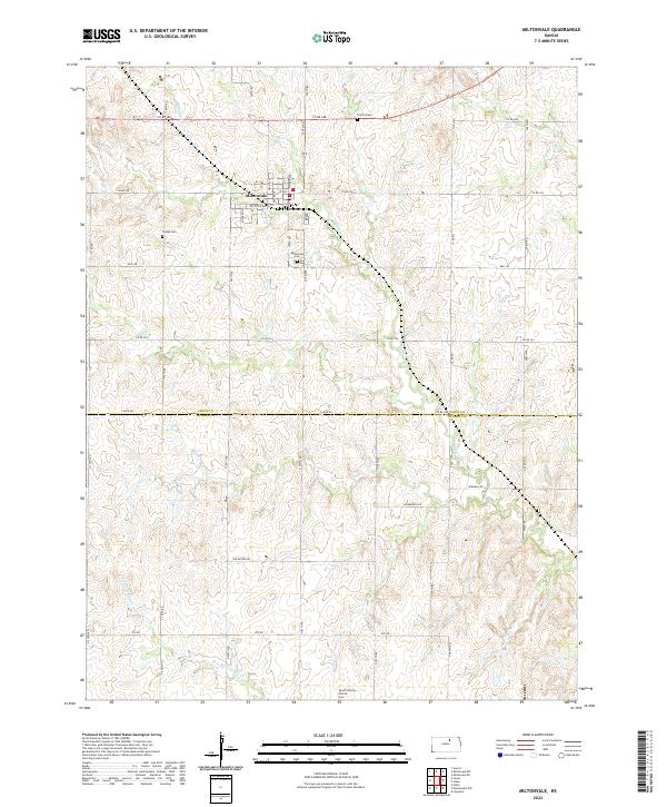 Miltonvale, KS — USGS 7.5-minute topo (2022)