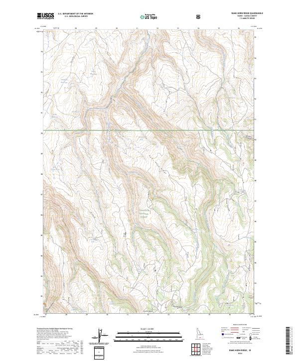 Rams Horn Ridge, ID — USGS 7.5-minute topo (2024)