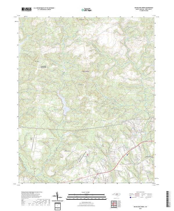 Nicholson Creek, NC — USGS 7.5-minute topo (2022)