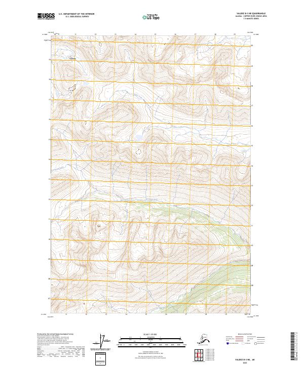 Valdez B-3 NE, AK — USGS 7.5-minute topo (2023)