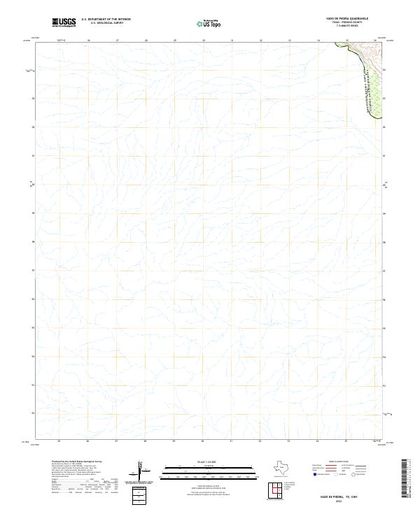 Vado De Piedra, TX,CHH, US — USGS 7.5-minute topo (2022)