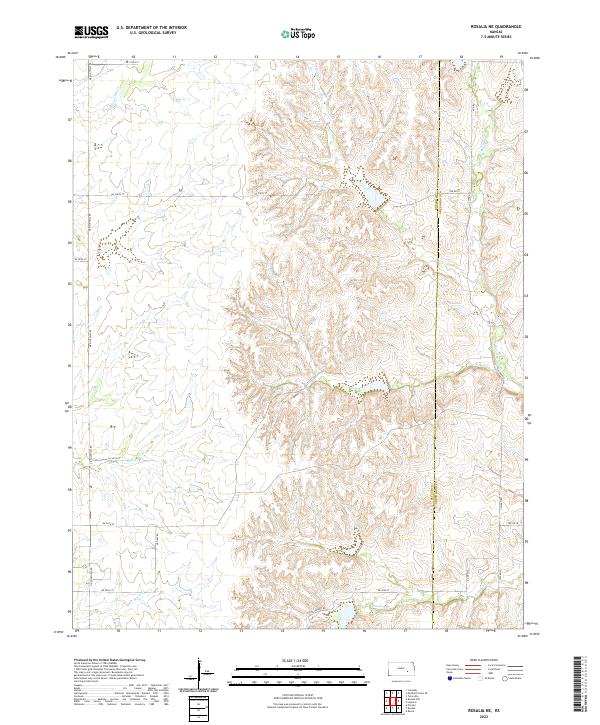 Rosalia NE, KS — USGS 7.5-minute topo (2022)