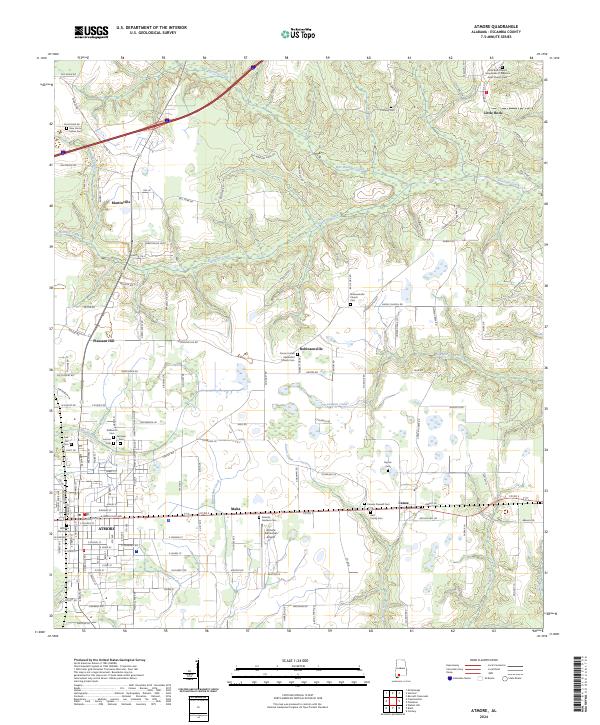 Atmore, AL — USGS 7.5-minute topo (2024)