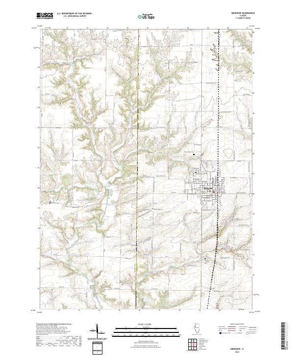 Abingdon, IL — USGS 7.5-minute topo (2024)