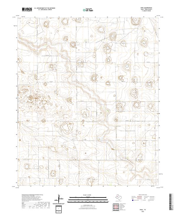 Pool, TX — USGS 7.5-minute topo (2022)