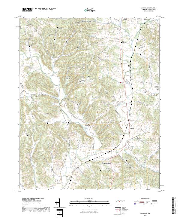 Milky Way, TN — USGS 7.5-minute topo (2022)