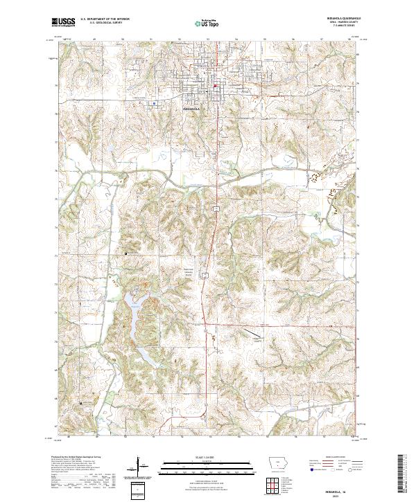 Indianola, IA — USGS 7.5-minute topo (2023)