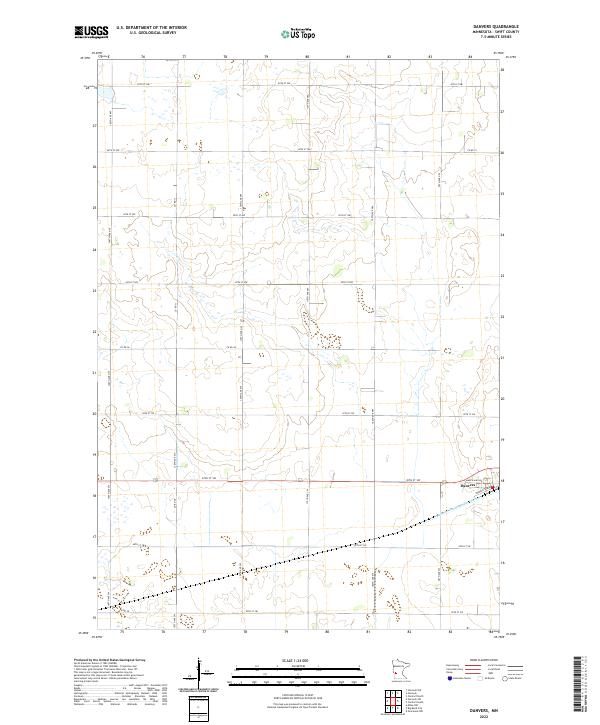 Danvers, MN — USGS 7.5-minute topo (2022)