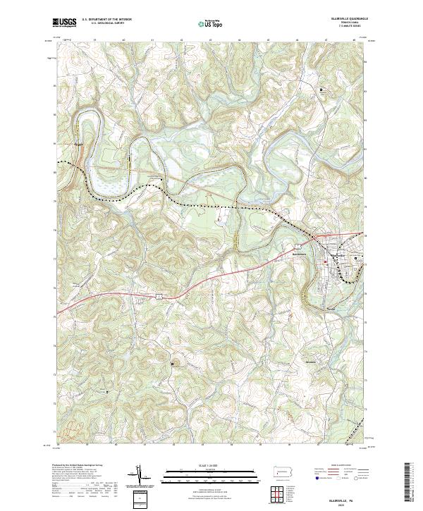 Blairsville, PA — USGS 7.5-minute topo (2023)