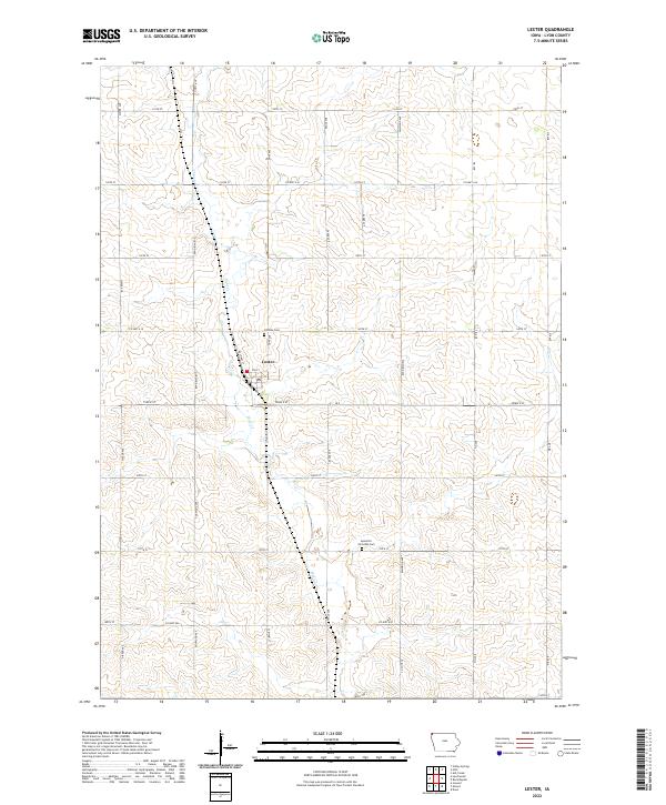 Lester, IA — USGS 7.5-minute topo (2022)