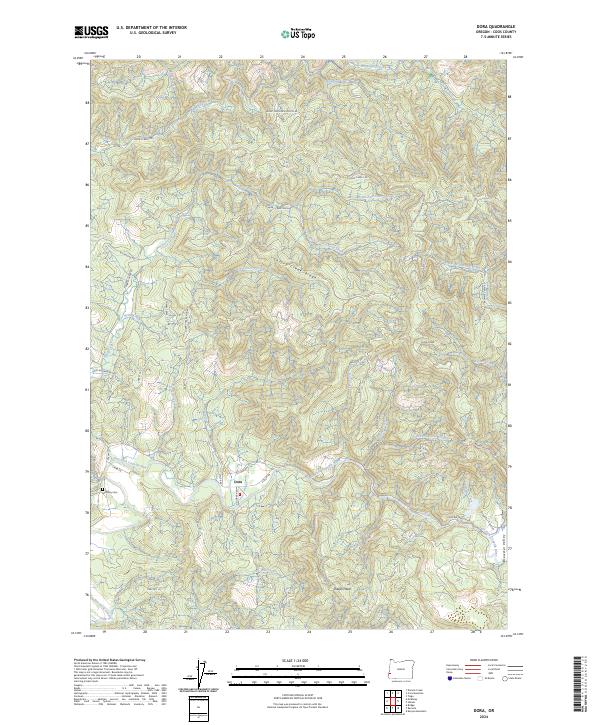 Dora, OR — USGS 7.5-minute topo (2024)
