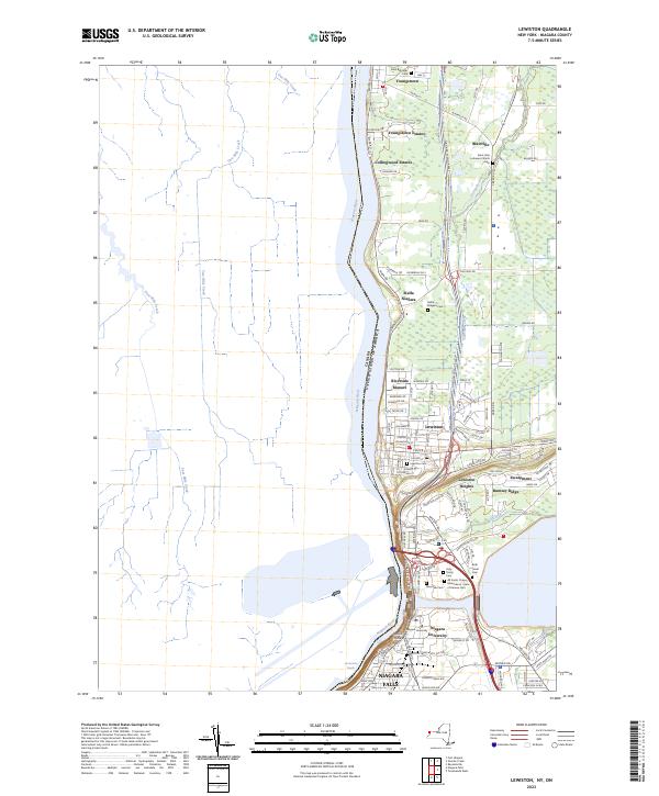 Lewiston, NY-ON — USGS 7.5-minute topo (2023)