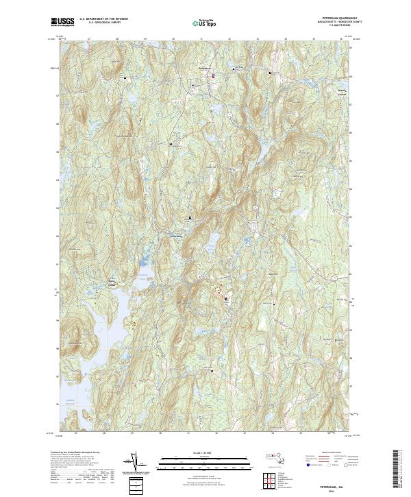 Petersham, MA — USGS 7.5-minute topo (2024)