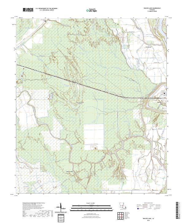 Swayze Lake, LA — USGS 7.5-minute topo (2024)