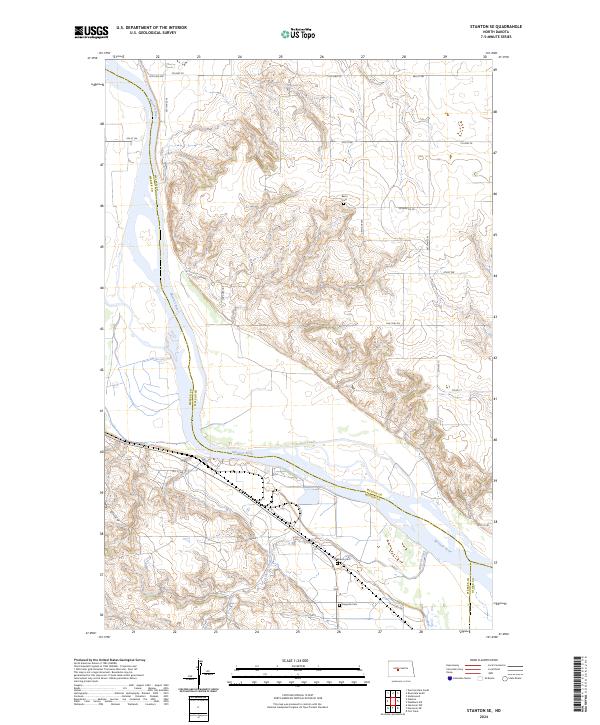 Stanton SE, ND — USGS 7.5-minute topo (2024)