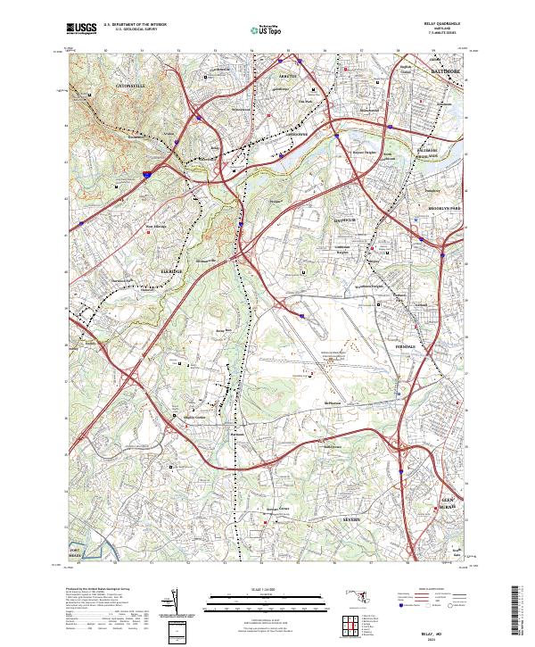 Relay, MD — USGS 7.5-minute topo (2023)