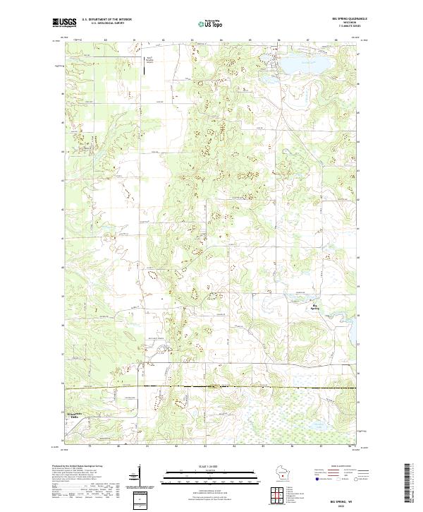 Big Spring, WI — USGS 7.5-minute topo (2022)