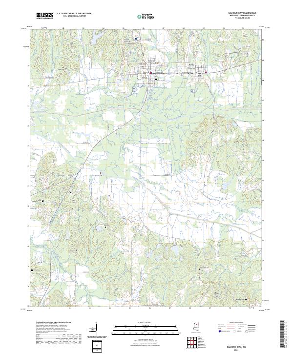 Calhoun City, MS — USGS 7.5-minute topo (2024)