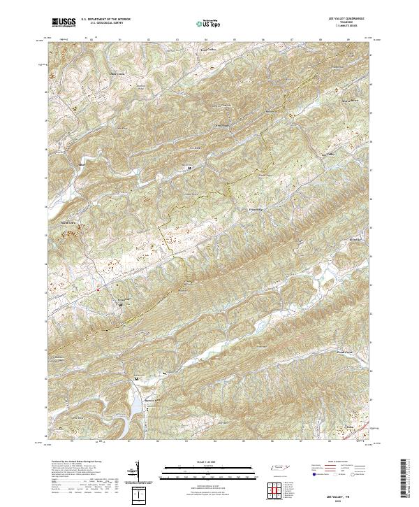 Lee Valley, TN — USGS 7.5-minute topo (2022)