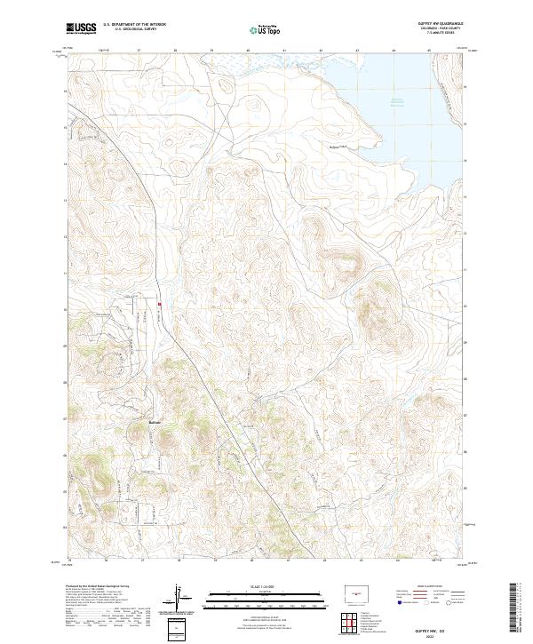 Guffey NW, CO — USGS 7.5-minute topo (2022)
