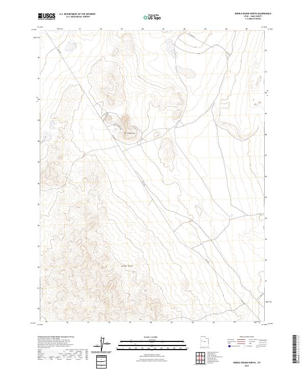 Middle Range North, UT — USGS 7.5-minute topo (2023)