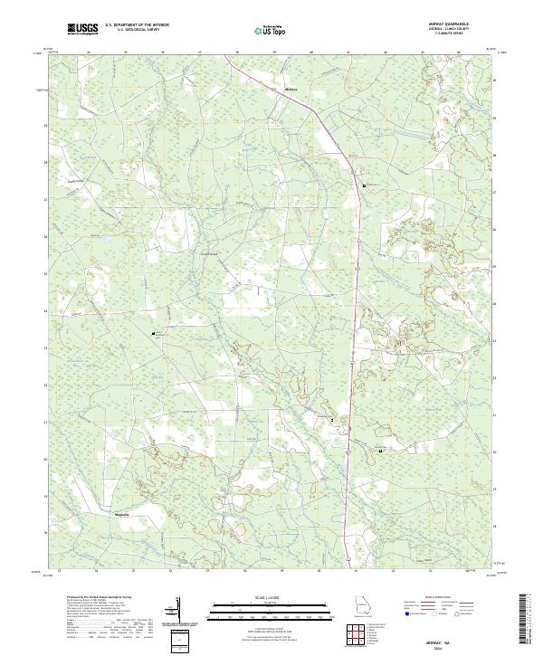 Midway, GA — USGS 7.5-minute topo (2024)