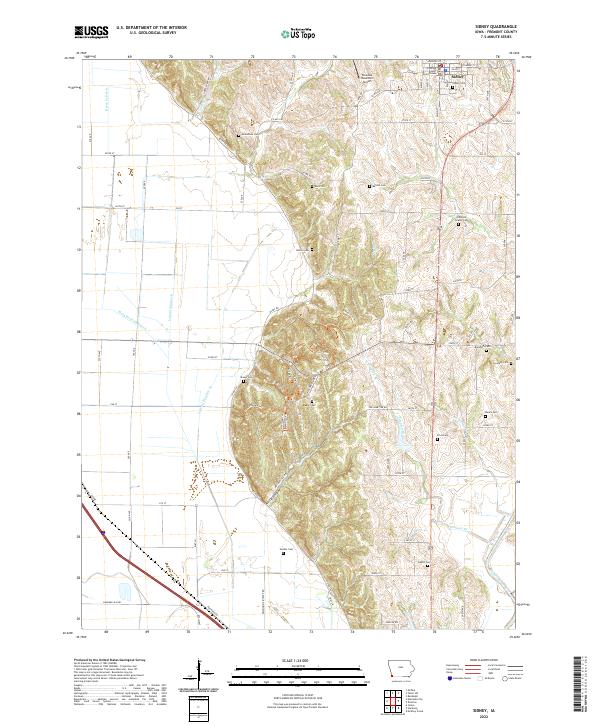 Sidney, IA — USGS 7.5-minute topo (2022)