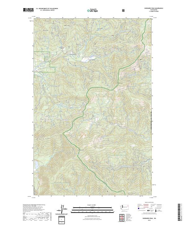 Goddards Peak, WA — USGS 7.5-minute topo (2023)