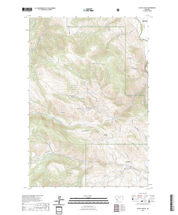 Cattle Gulch, MT — USGS 7.5-minute topo (2024)