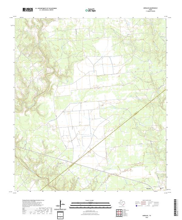 Morales, TX — USGS 7.5-minute topo (2022)