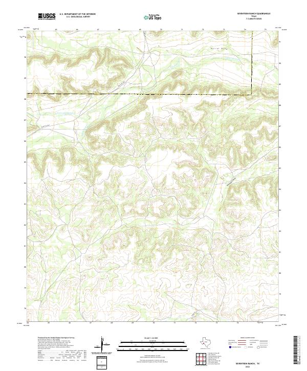 Seventeen Ranch, TX — USGS 7.5-minute topo (2022)