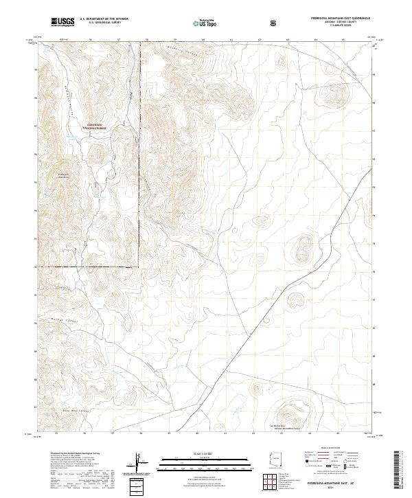 Pedregosa Mountains East, AZ — USGS 7.5-minute topo (2021)