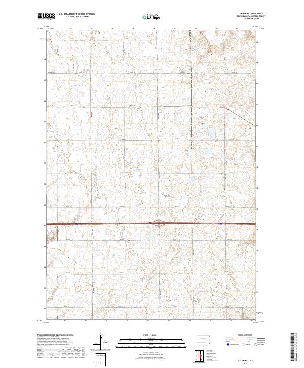 Salem NE, SD — USGS 7.5-minute topo (2021)