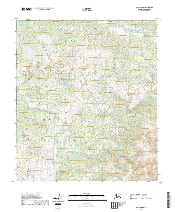 Denali D-2 NE, AK — USGS 7.5-minute topo (2023)