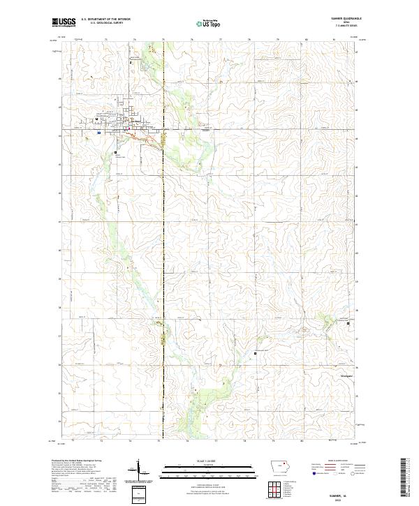 Sumner, IA — USGS 7.5-minute topo (2022)