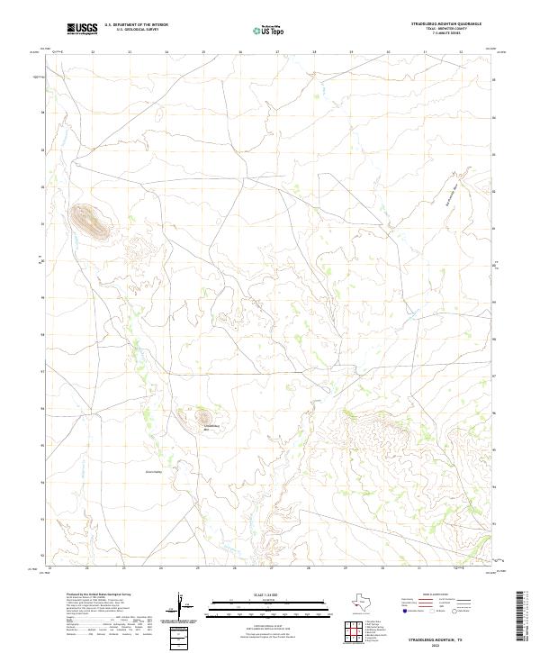 Straddlebug Mountain, TX — USGS 7.5-minute topo (2022)