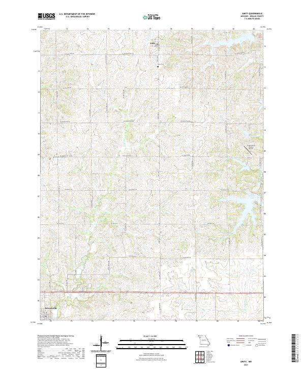 Amity, MO — USGS 7.5-minute topo (2021)