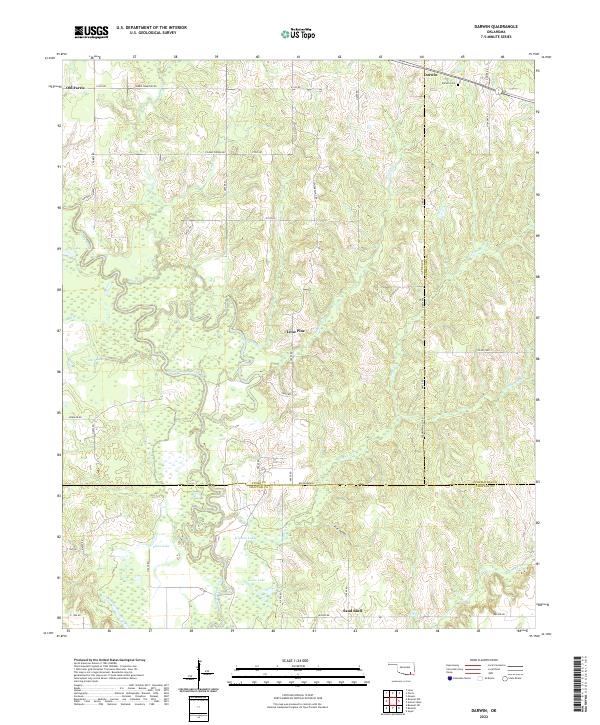 Darwin, OK — USGS 7.5-minute topo (2022)