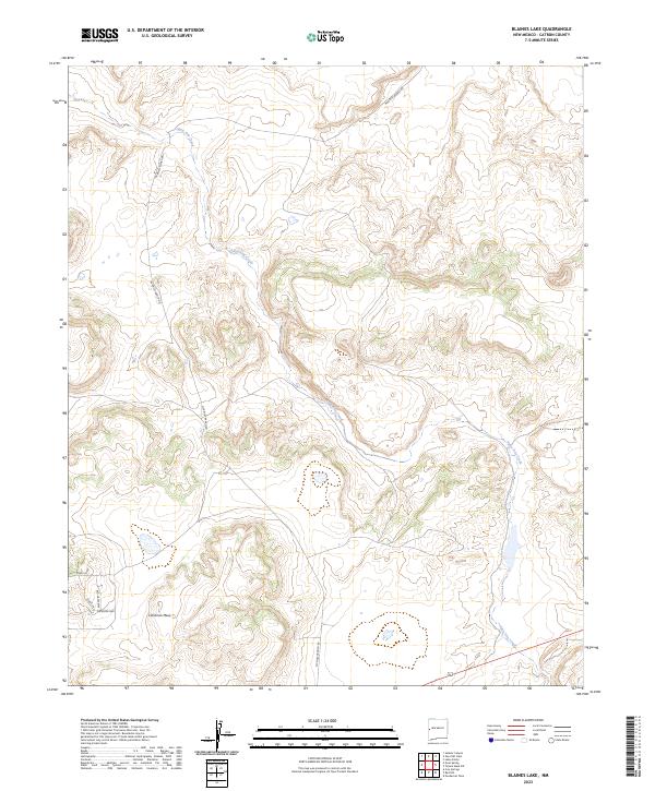 Blaines Lake, NM — USGS 7.5-minute topo (2023)