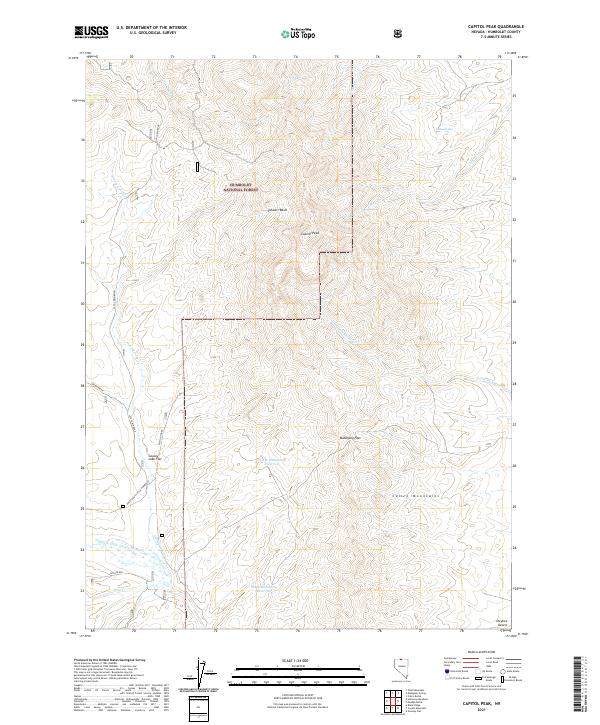 Capitol Peak, NV — USGS 7.5-minute topo (2021)