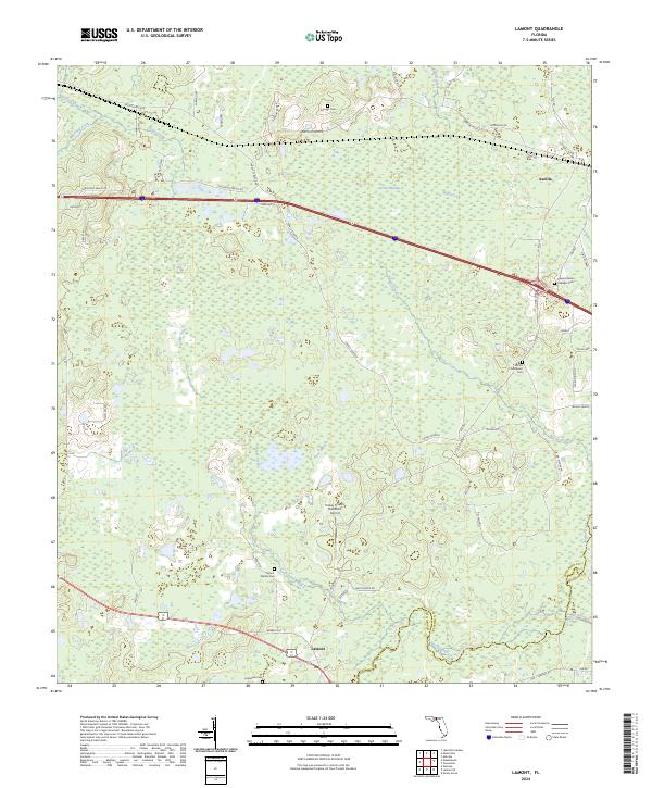 Lamont, FL — USGS 7.5-minute topo (2024)