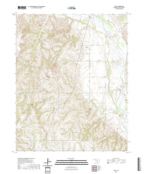 Trail, OK — USGS 7.5-minute topo (2022)