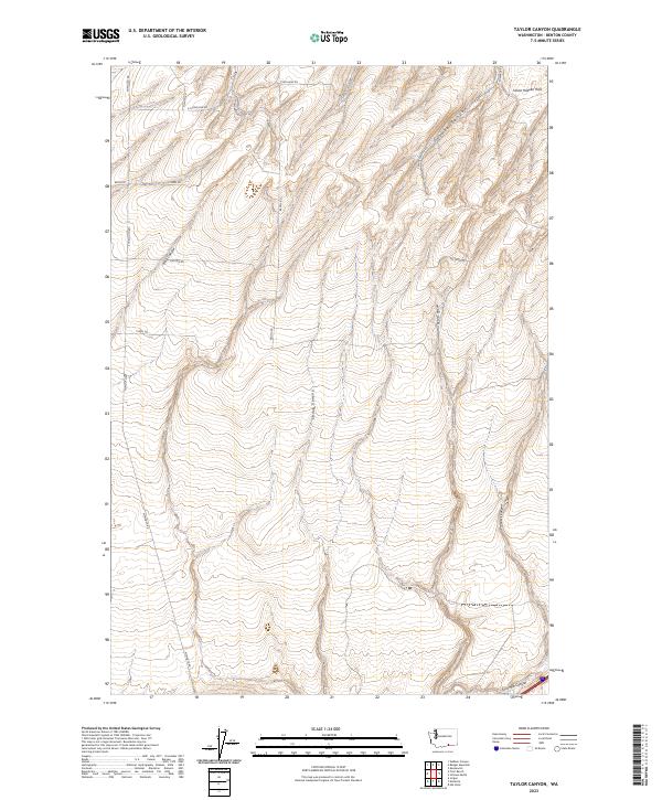 Taylor Canyon, WA — USGS 7.5-minute topo (2023)