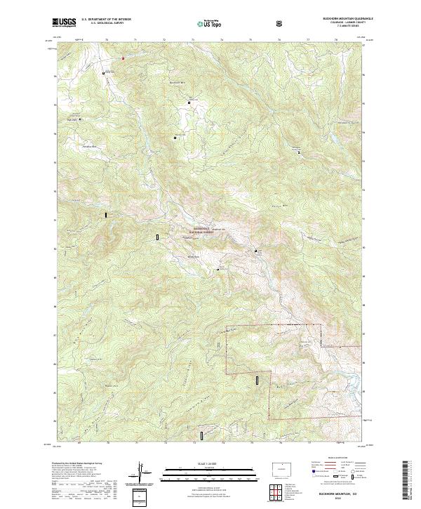 Buckhorn Mountain, CO — USGS 7.5-minute topo (2022)