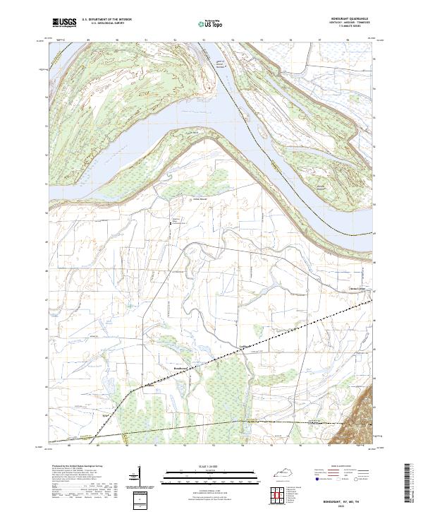 Bondurant, KY-MO-TN — USGS 7.5-minute topo (2022)