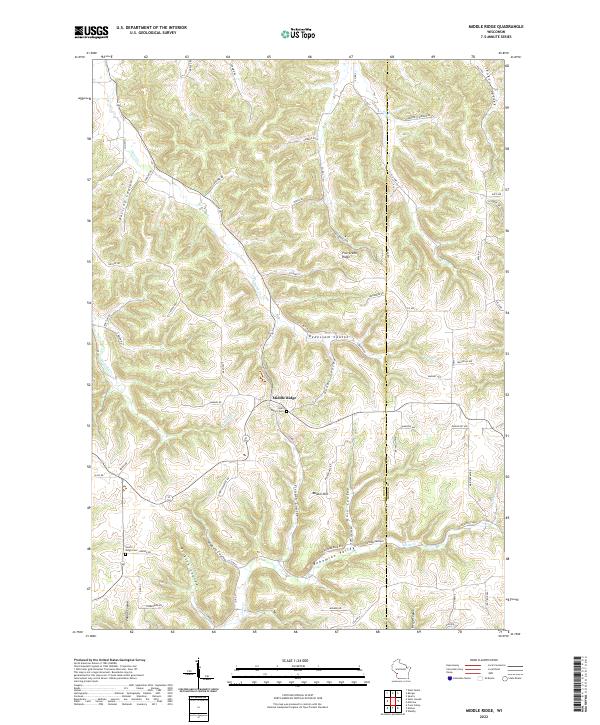 Middle Ridge, WI — USGS 7.5-minute topo (2022)