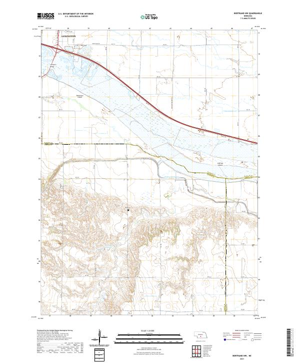 Bertrand NW, NE — USGS 7.5-minute topo (2021)