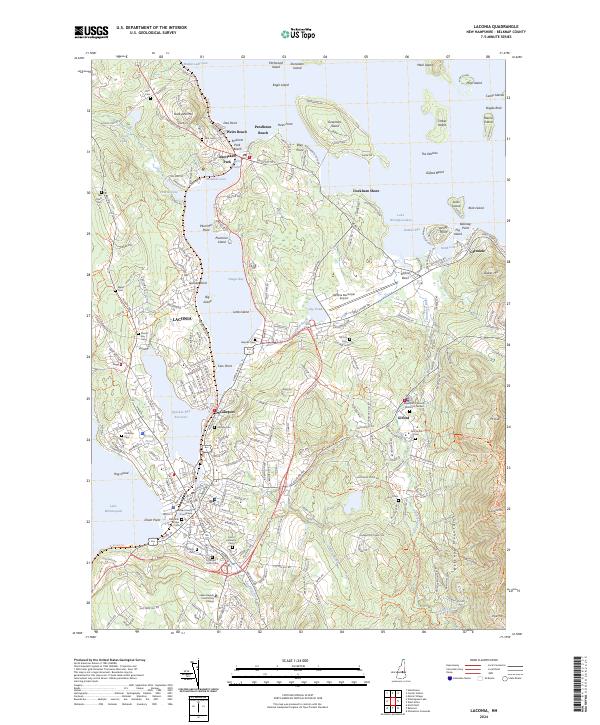 Laconia, NH — USGS 7.5-minute topo (2024)